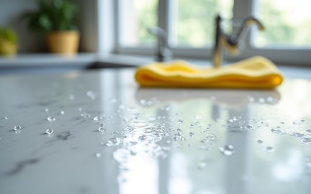 Image of pristine cleaned kitchen surfaces